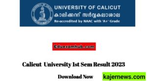 First Semester Results for Calicut University 2023 (Released) Look into @results.uoc.ac.in.