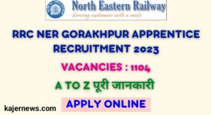 Online Application Form Available for RRC NER Apprentice Recruitment 2023 [1104 Post] Notification