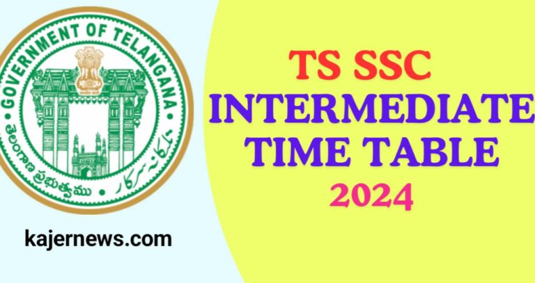 Dates & Schedule Check for TS Inter Time Table 2024 First and Second Year Exams