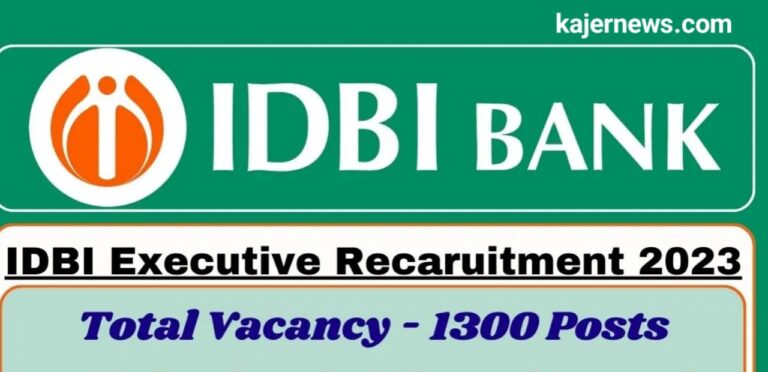 IDBI Executive Recruitment 2023: Application Deadline for 1300 Positions