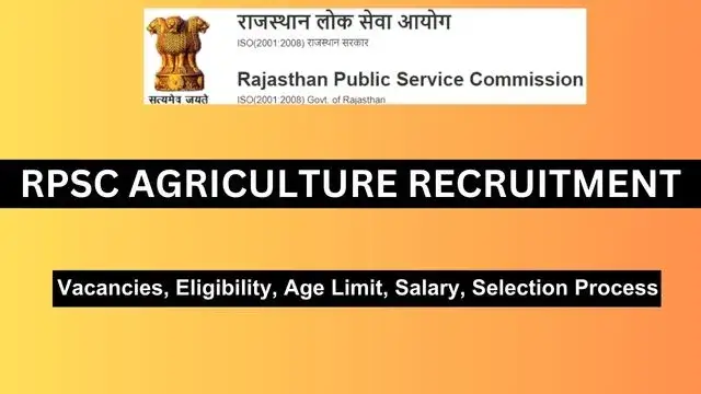 Apply Online for RPSC Agriculture Recruitment 2024: Qualifications, Pay, and Closing Date