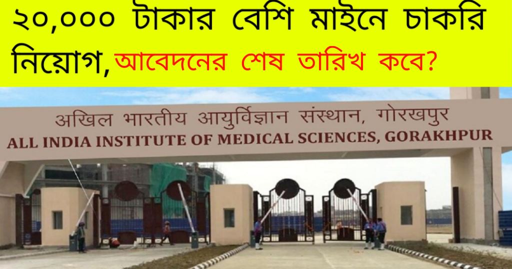 AIIMS Recruitment Jobs 2024 - ২০,০০০ টাকার বেশি মাইনে কর্মী নিয়োগ, আবেদনের শেষ তারিখ কবে, কিভাবে আবেদন করবেন জানুন। 